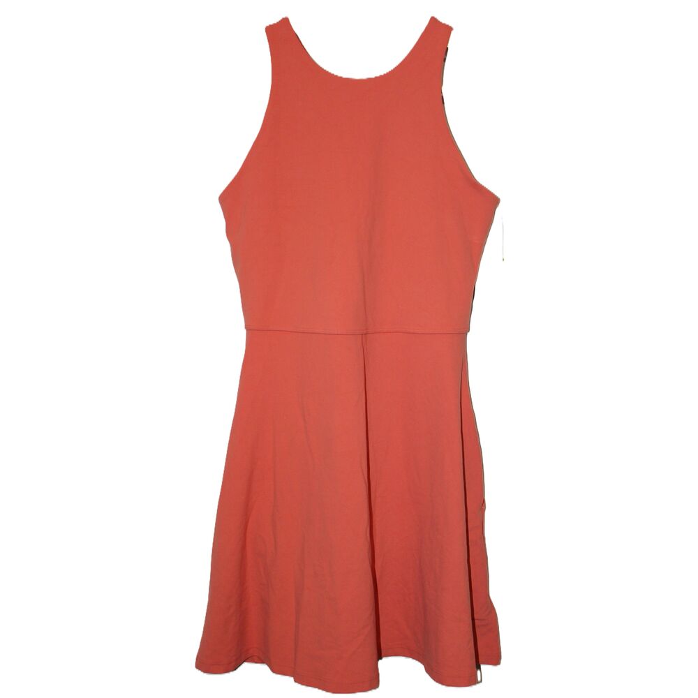 Womens Athleta Conscious Dress 534780-00 Orange Nylon Sleeveless Tank Size Small